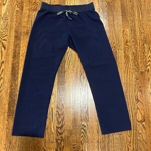 FIGS Navy Livingston Basic Scrub Pants, Size Large